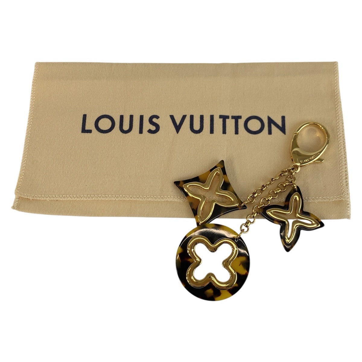 23997
LOUIS VUITTON ルイヴィトン ビジューサック アンソレンス ブラウン ゴールド メタル / プラスチック M65087 バッグチャーム キーホルダー レディース A22