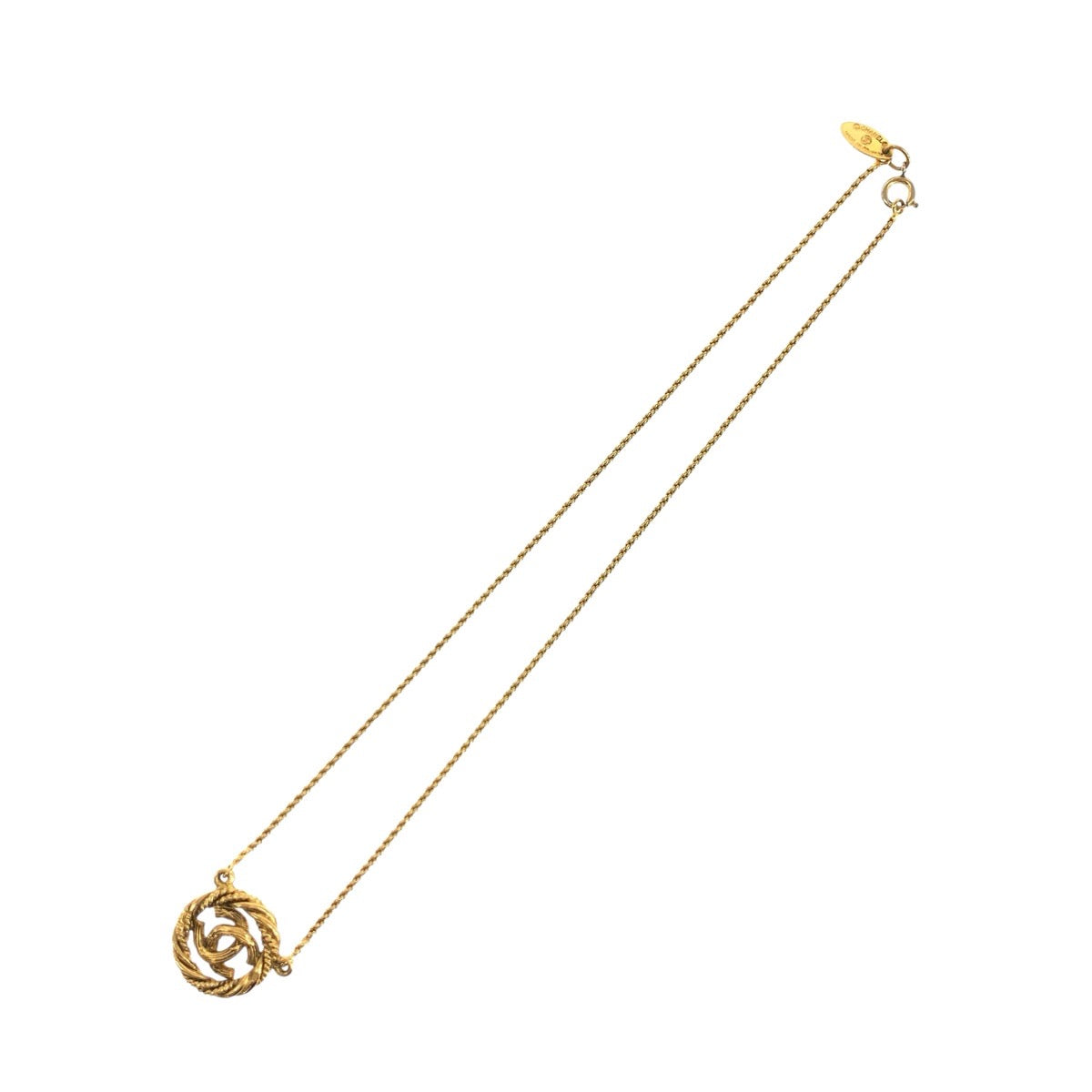 24001
CHANEL シャネル ヴィンテージ ココマーク ゴールド メタル ネックレス ペンダント レディース ABP50