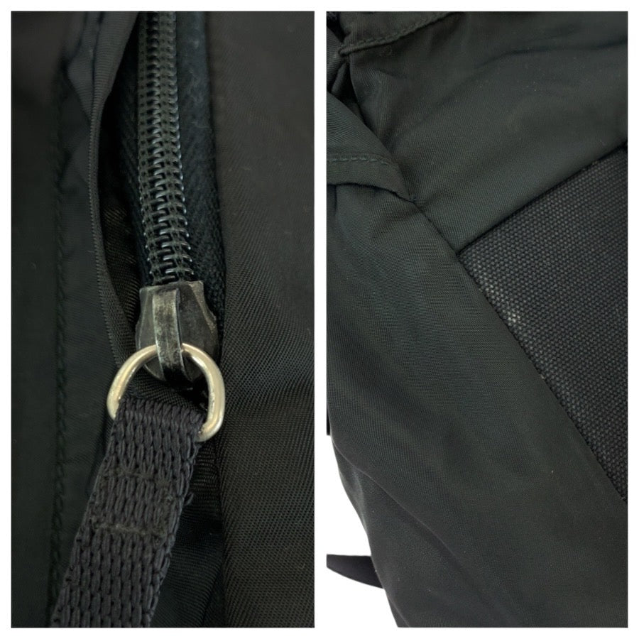 24003
PRADA プラダ テスート 三角ロゴプレート ブラック 黒 シルバー金具 ナイロン リュックサック バックパック メンズ ABP90