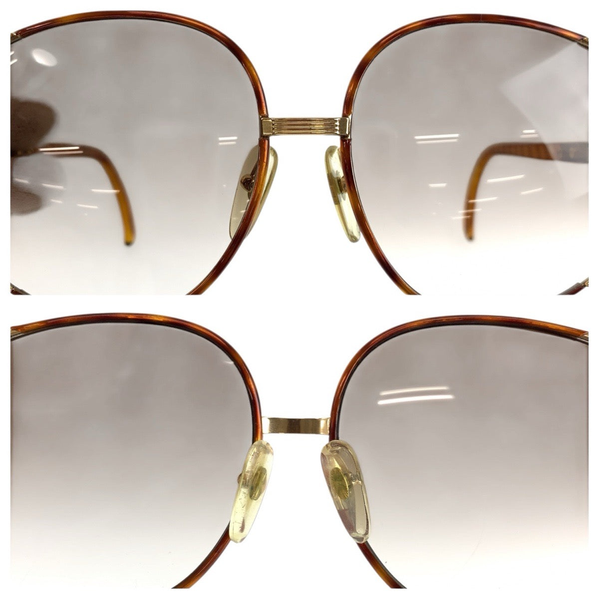 24010
Christian Dior クリスチャンディオール ヴィンテージ ブラウン ゴールド プラスチック / メッキ 2250 14 63□17 サングラス グラデーションレンズ ラウンド レディース A23