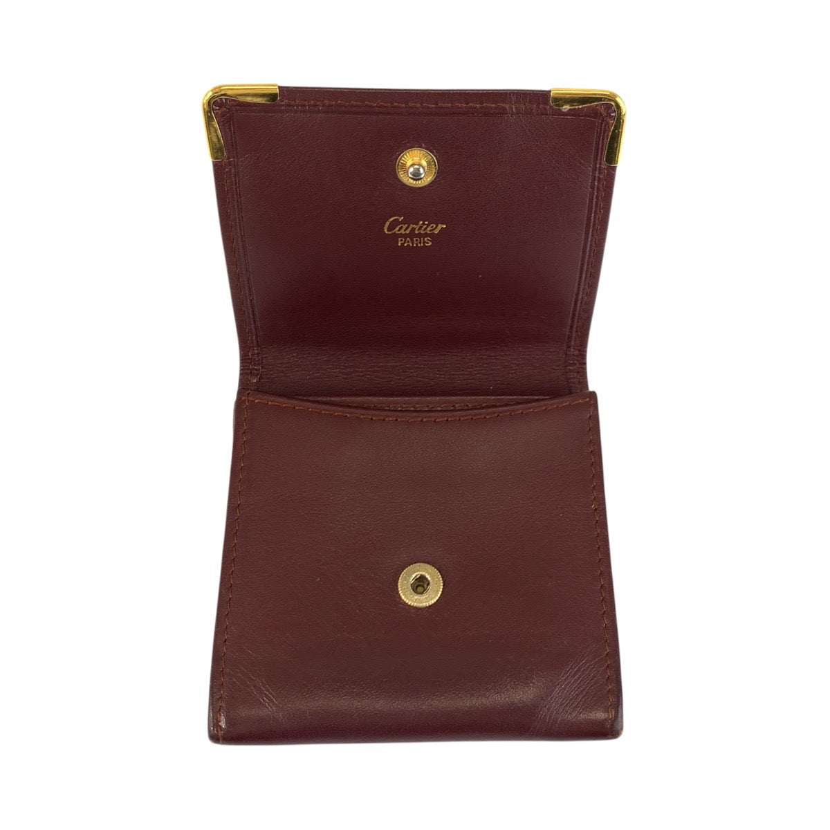 24011
CARTIER カルティエ マストライン ボルドー ゴールド金具 レザー コインケース 小銭入れ レディース ABP8