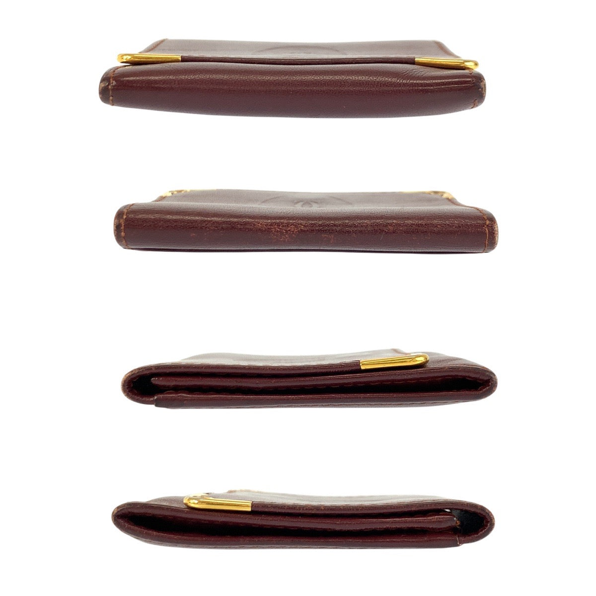 24011
CARTIER カルティエ マストライン ボルドー ゴールド金具 レザー コインケース 小銭入れ レディース ABP8