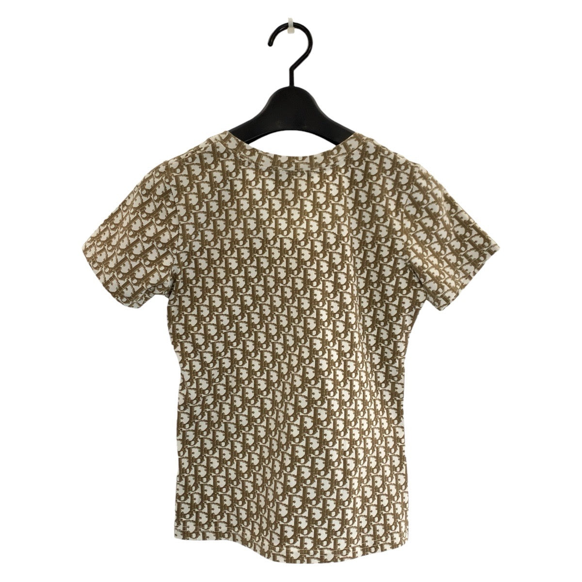 24013
Christian Dior Trotter Flower Size 38 Beige Cotton Short Sleeve T-shirt V-neck T-shirt Ladies A56