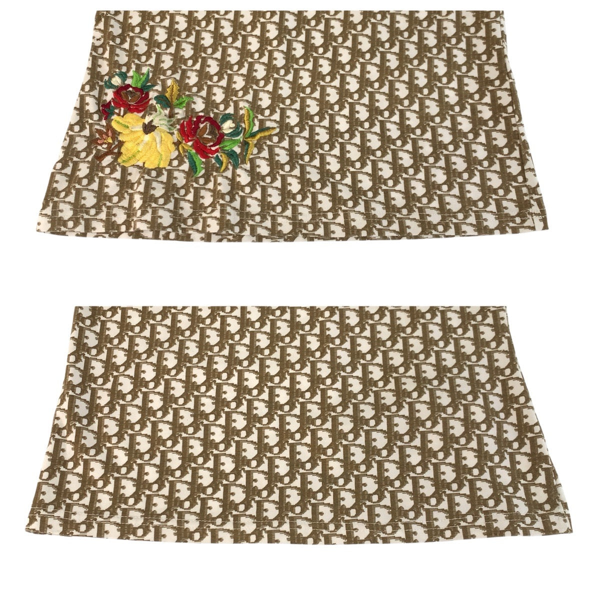 24013
Christian Dior Trotter Flower Size 38 Beige Cotton Short Sleeve T-shirt V-neck T-shirt Ladies A56
