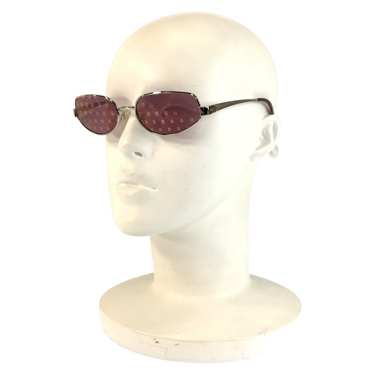 24016
FENDI フェンディ ヴィンテージ ズッカ パープル シルバー メタル MOD SL7357 55 COL589 サングラス 男女兼用 オーバル レディース ABP16