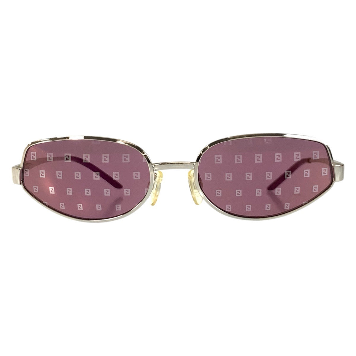 24016
FENDI フェンディ ヴィンテージ ズッカ パープル シルバー メタル MOD SL7357 55 COL589 サングラス 男女兼用 オーバル レディース ABP16