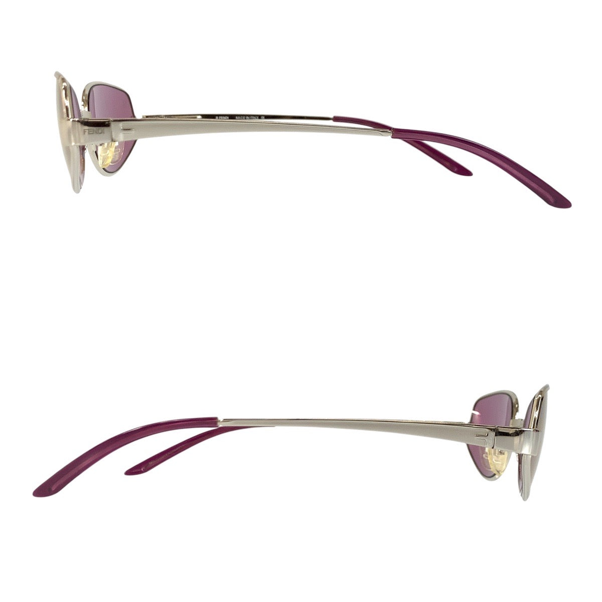 24016
FENDI フェンディ ヴィンテージ ズッカ パープル シルバー メタル MOD SL7357 55 COL589 サングラス 男女兼用 オーバル レディース ABP16