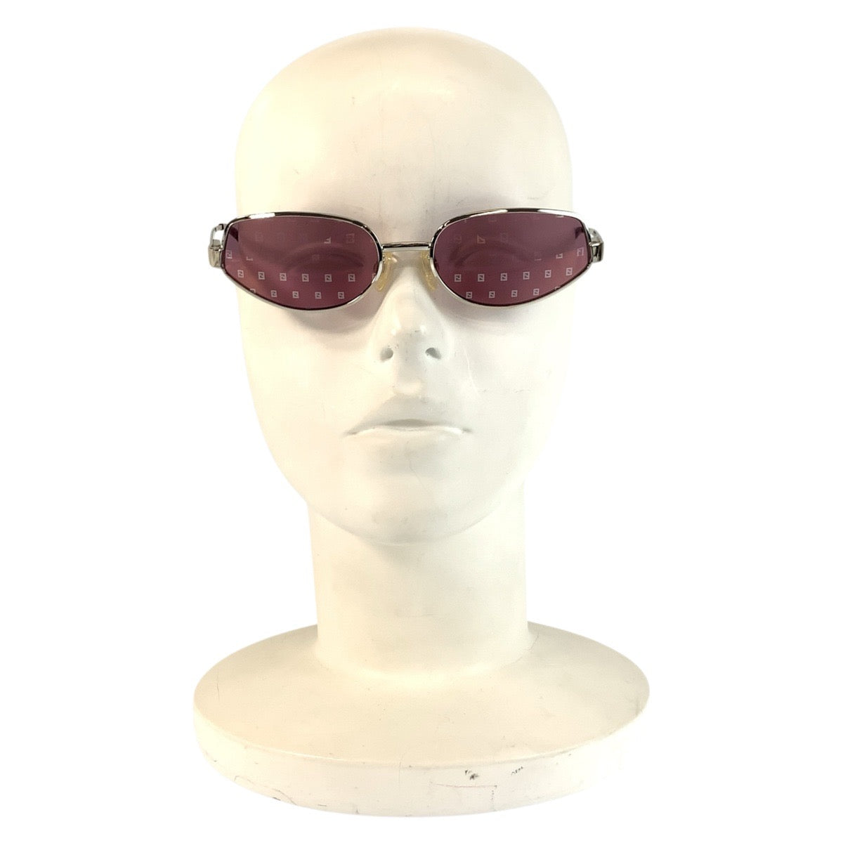 24016
FENDI フェンディ ヴィンテージ ズッカ パープル シルバー メタル MOD SL7357 55 COL589 サングラス 男女兼用 オーバル レディース ABP16