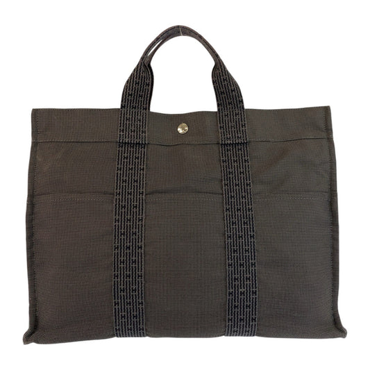 24017
HERMES エルメス エールラインMM グレー シルバー金具 ポリアミド / ポリエステル トートバッグ ハンドバッグ レディース ABP21