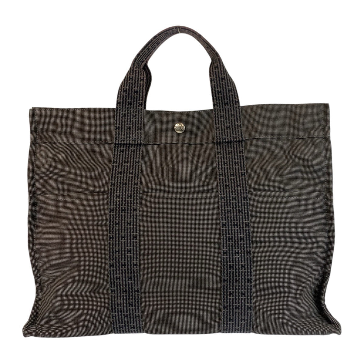 24017
HERMES エルメス エールラインMM グレー シルバー金具 ポリアミド / ポリエステル トートバッグ ハンドバッグ レディース ABP21