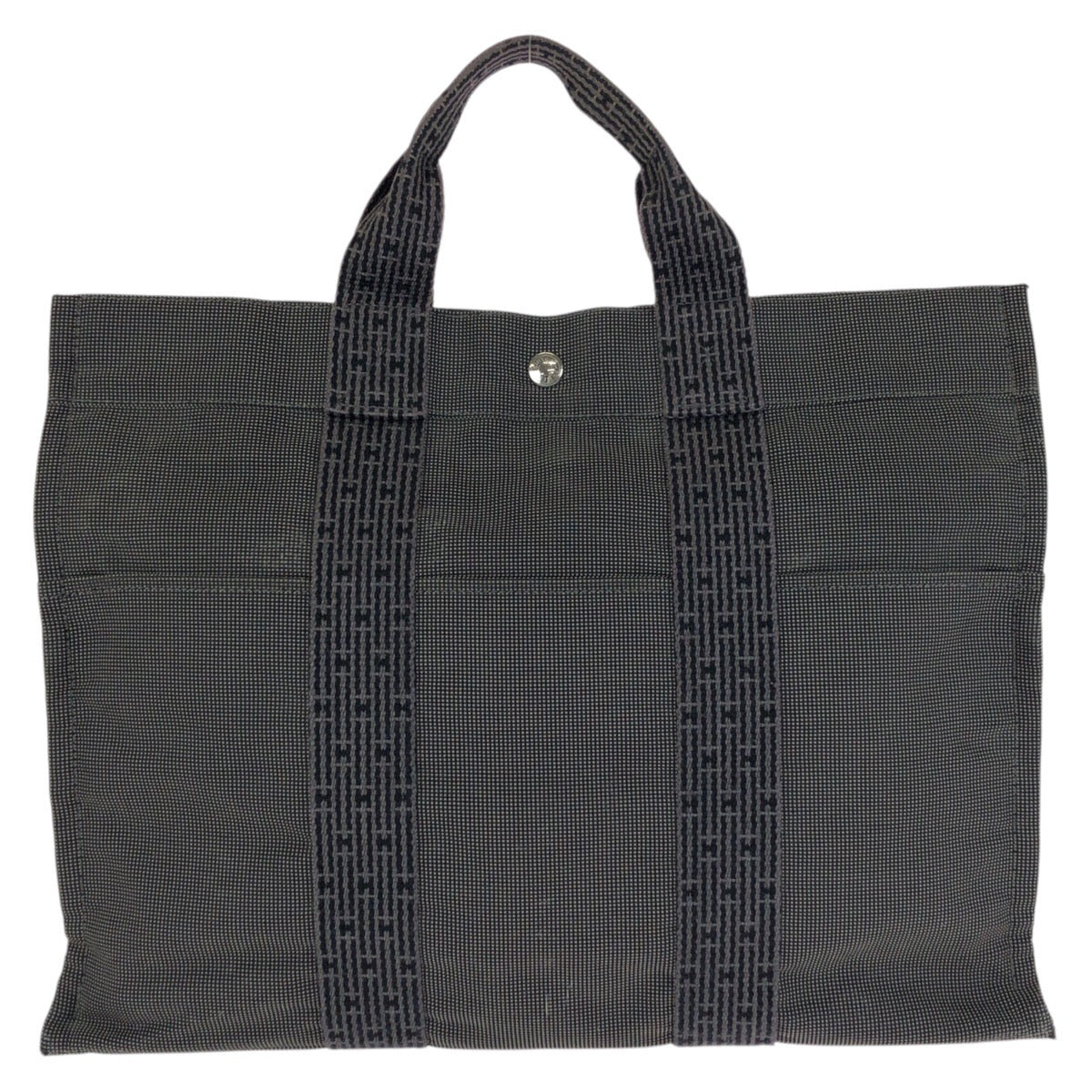 24018
HERMES エルメス エールライン MM グレー シルバー金具 ポリアミド / ポリエステル トートバッグ ハンドバッグ レディース ABP21