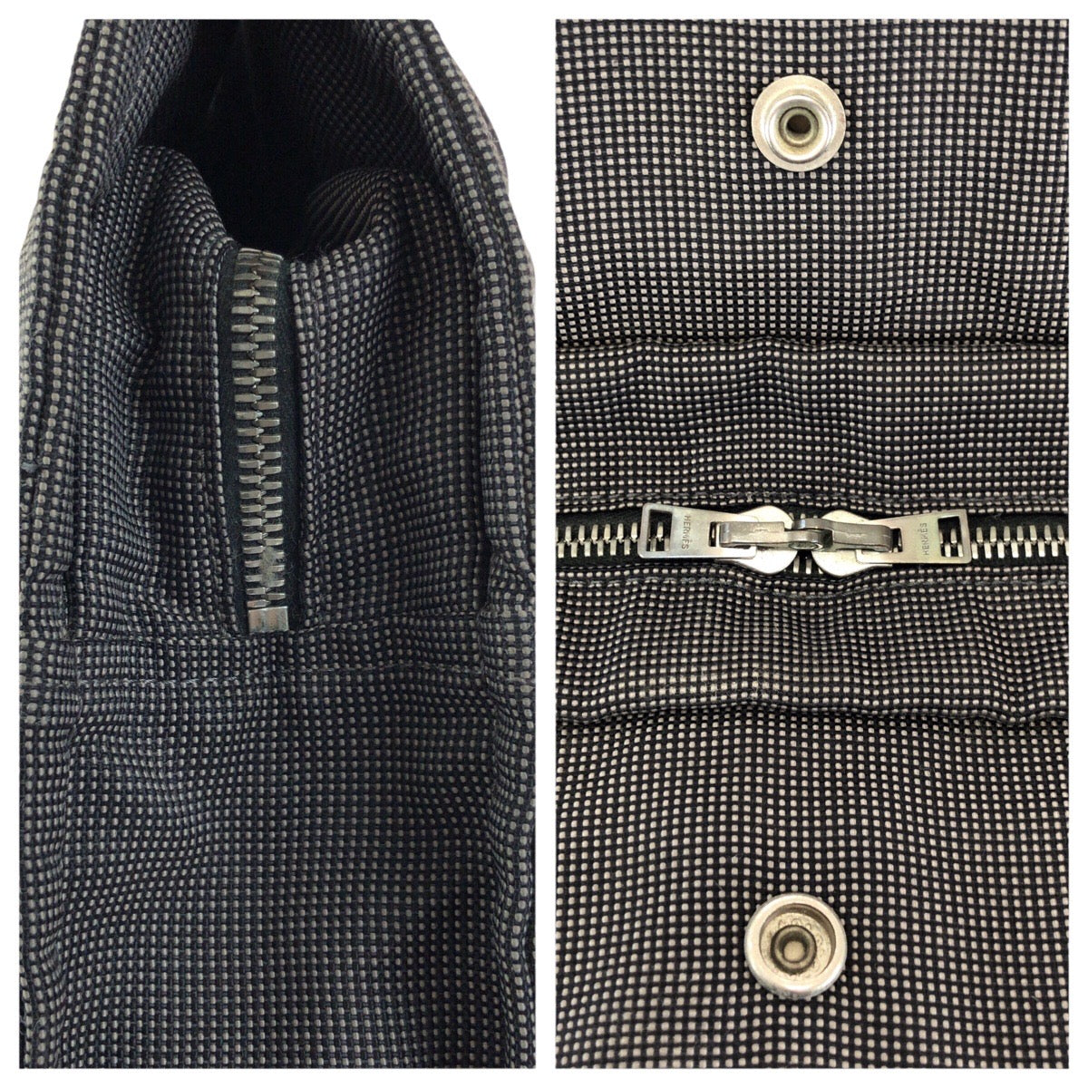 24018
HERMES エルメス エールライン MM グレー シルバー金具 ポリアミド / ポリエステル トートバッグ ハンドバッグ レディース ABP21