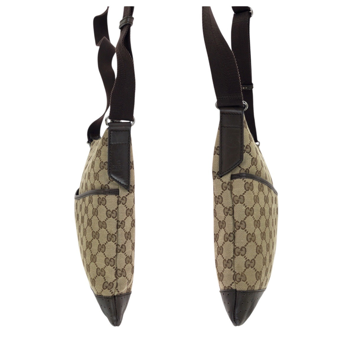 24019
GUCCI グッチ ベージュ ブラウン GGキャンバス / レザー 145857 ショルダーバッグ メッセンジャーバッグ レディース ABP42