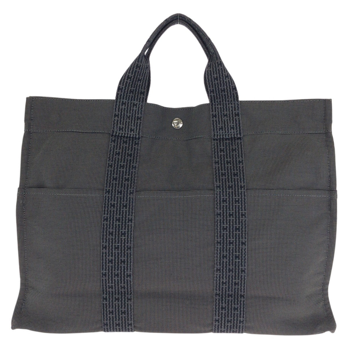 24020
HERMES エルメス エールライン MM グレー シルバー金具 ポリアミド / ポリエステル トートバッグ ハンドバッグ レディース ABP21