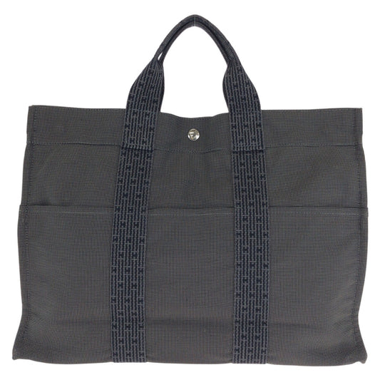 24020
HERMES エルメス エールライン MM グレー シルバー金具 ポリアミド / ポリエステル トートバッグ ハンドバッグ レディース ABP21
