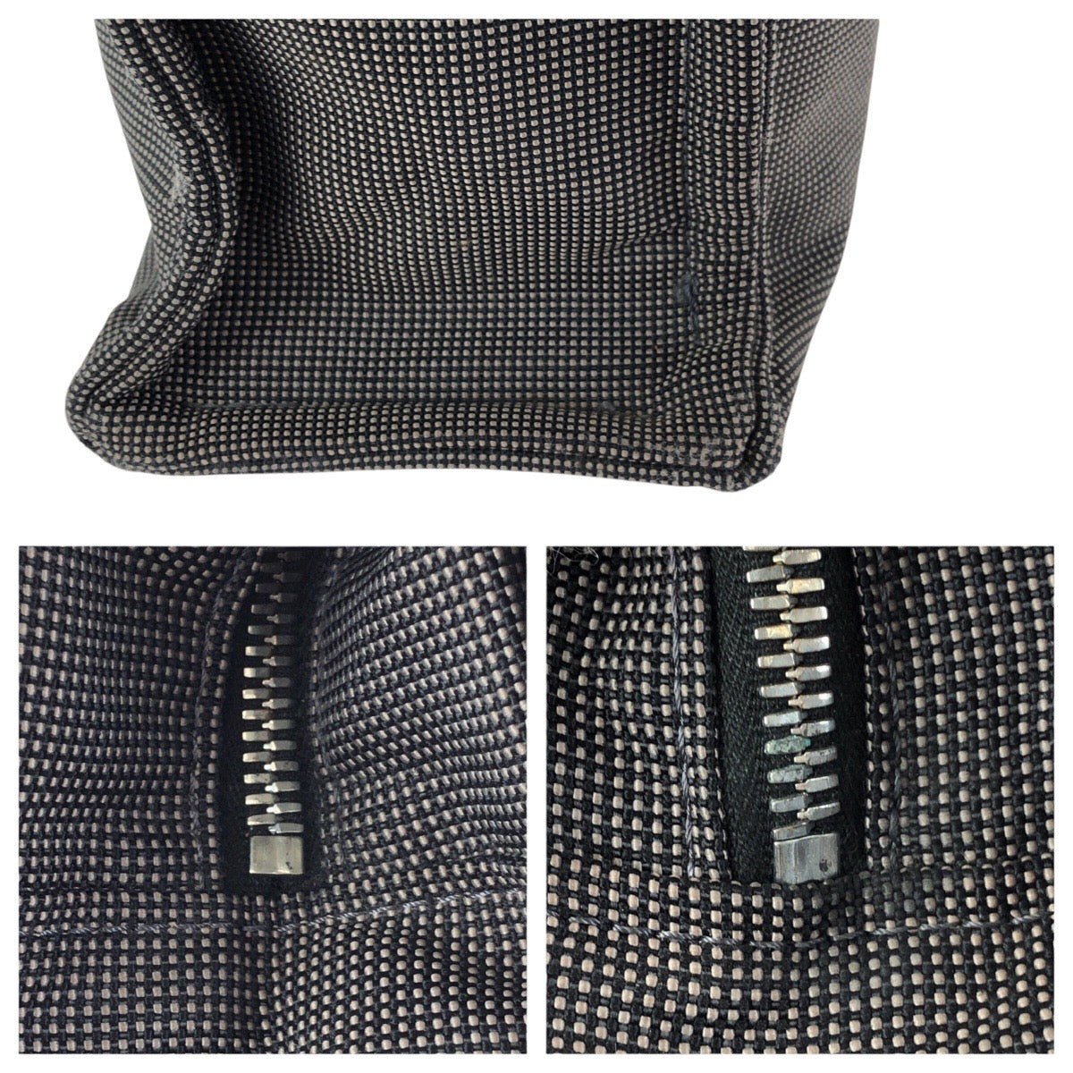 24020
HERMES エルメス エールライン MM グレー シルバー金具 ポリアミド / ポリエステル トートバッグ ハンドバッグ レディース ABP21