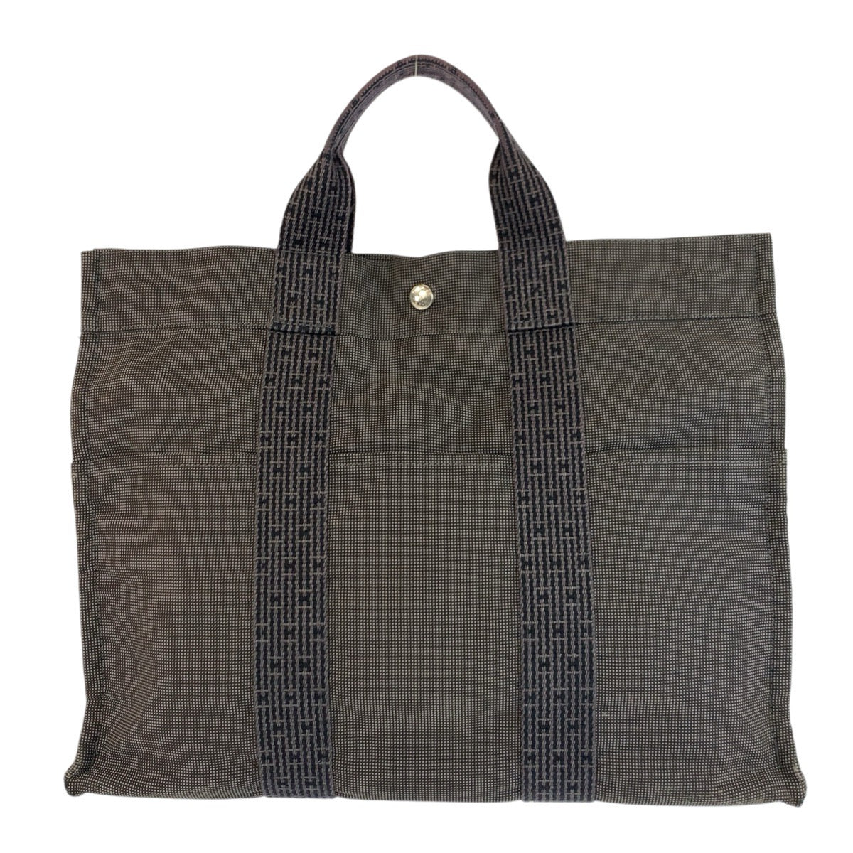 24021
HERMES エルメス エールラインMM グレー シルバー金具 ポリアミド / ポリエステル トートバッグ ハンドバッグ レディース AB16