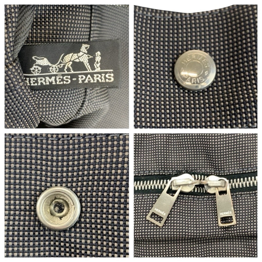 24021
HERMES エルメス エールラインMM グレー シルバー金具 ポリアミド / ポリエステル トートバッグ ハンドバッグ レディース AB16