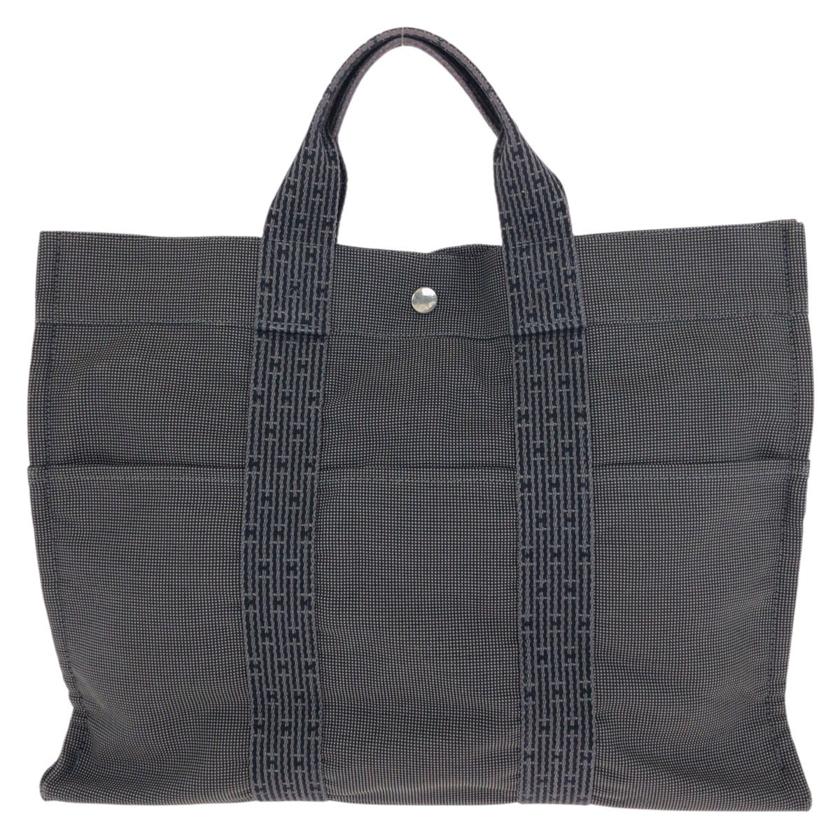 24022
HERMES エルメス エールライン MM グレー シルバー金具 ポリアミド / ポリエステル トートバッグ ハンドバッグ レディース A30