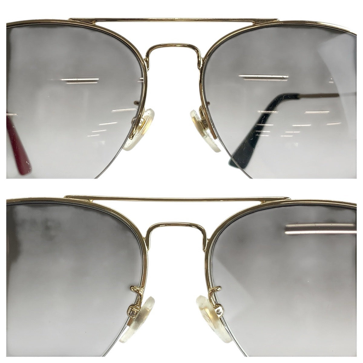 24023
GUCCI グッチ ゴールド グレー メタル GG0107S 007 56□17-145 サングラス ティアドロップ メンズ AB21