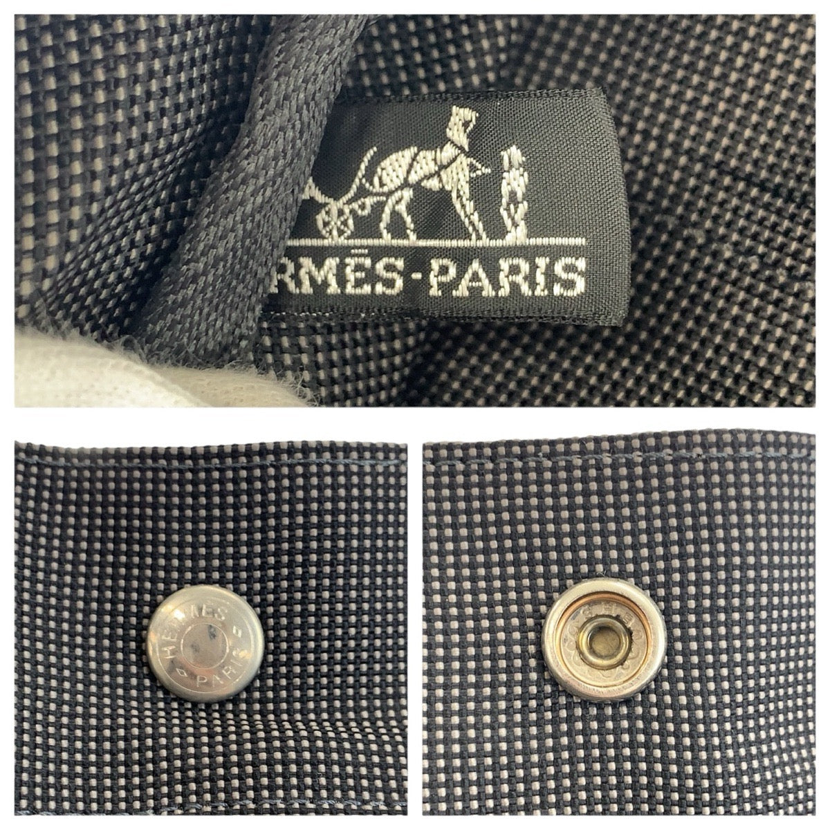 24024
HERMES エルメス エールラインGM グレー シルバー金具 ポリアミド / ポリエステル トートバッグ ハンドバッグ 男女兼用 レディース A42
