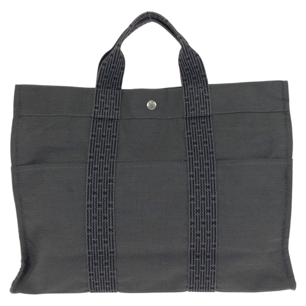 24025
HERMES エルメス エールラインMM グレー シルバー金具 ポリアミド / ポリエステル トートバッグ ハンドバッグ レディース ABP23