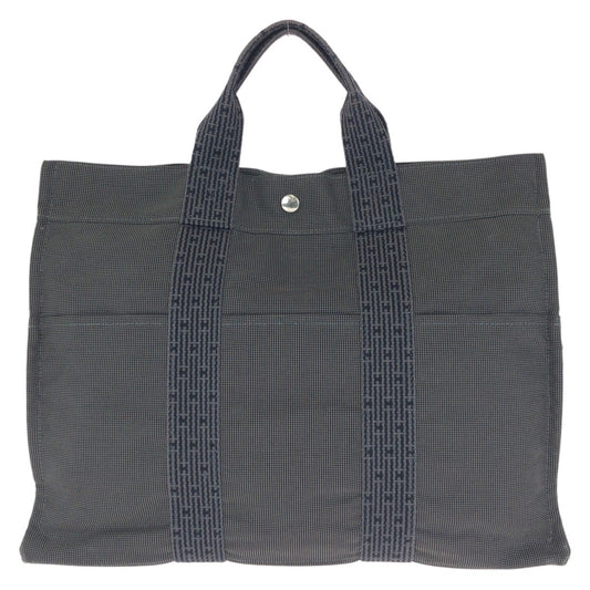 24026
HERMES エルメス エールラインMM グレー シルバー金具 ポリアミド / ポリエステル トートバッグ ハンドバッグ レディース ABP23