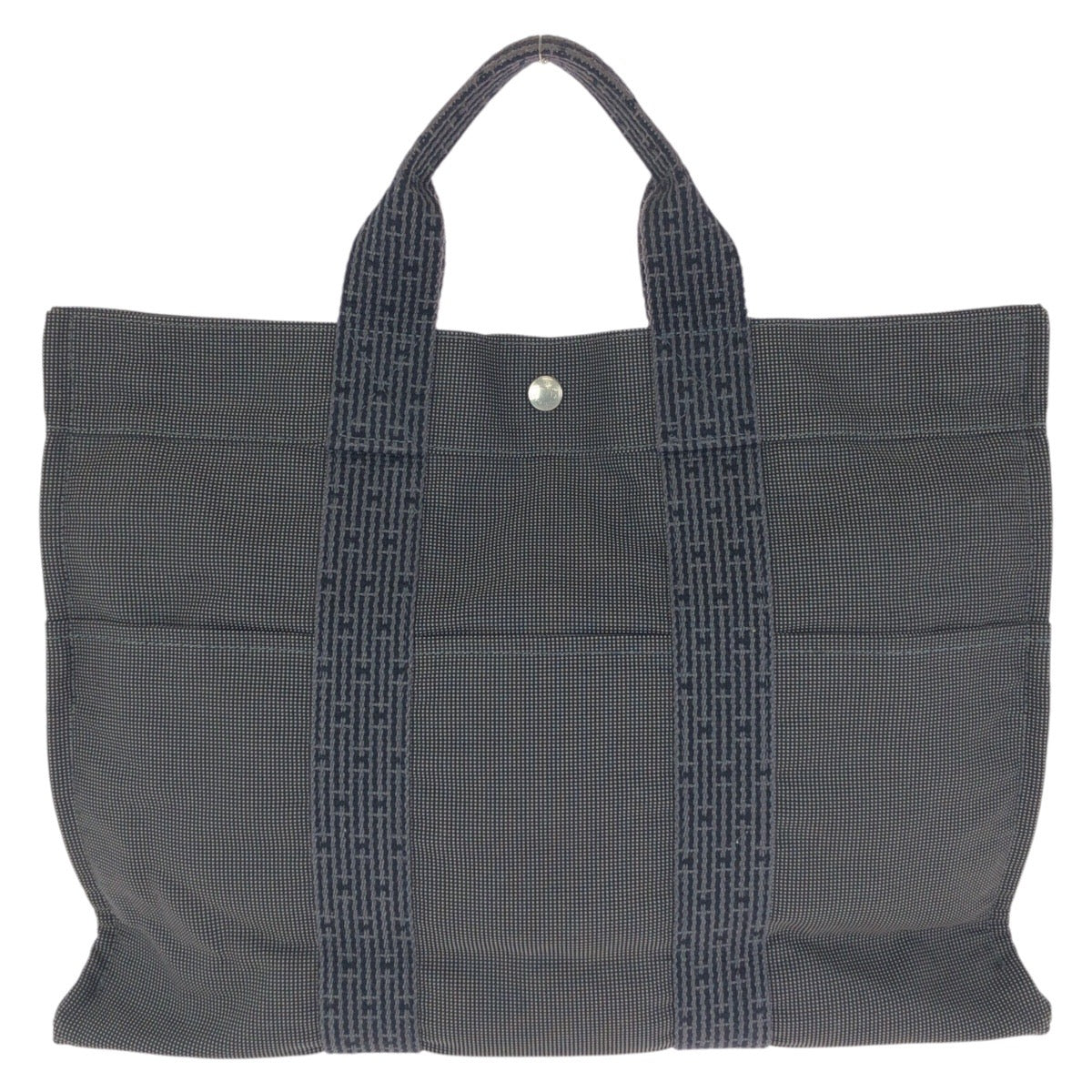 24026
HERMES エルメス エールラインMM グレー シルバー金具 ポリアミド / ポリエステル トートバッグ ハンドバッグ レディース ABP23