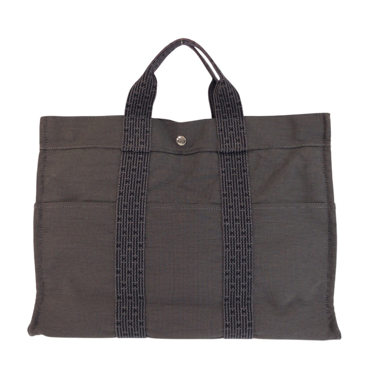 24027
HERMES エルメス エールラインMM グレー シルバー金具 ポリアミド / ポリエステル トートバッグ ハンドバッグ レディース ABP21