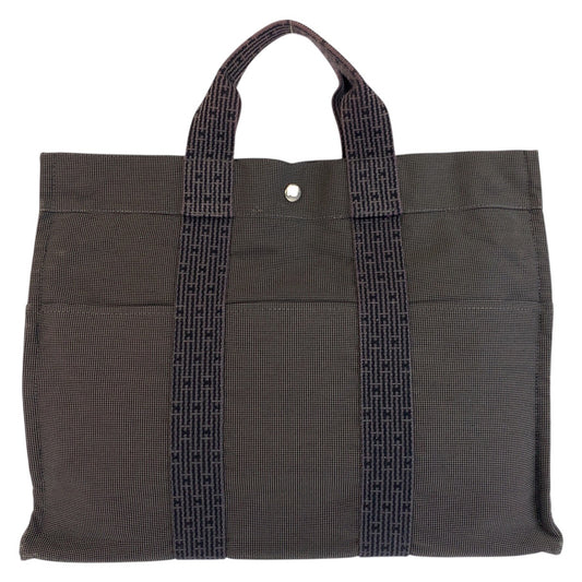 24030
HERMES エルメス エールラインMM グレー シルバー金具 ポリアミド / ポリエステル トートバッグ ハンドバッグ レディース ABP21