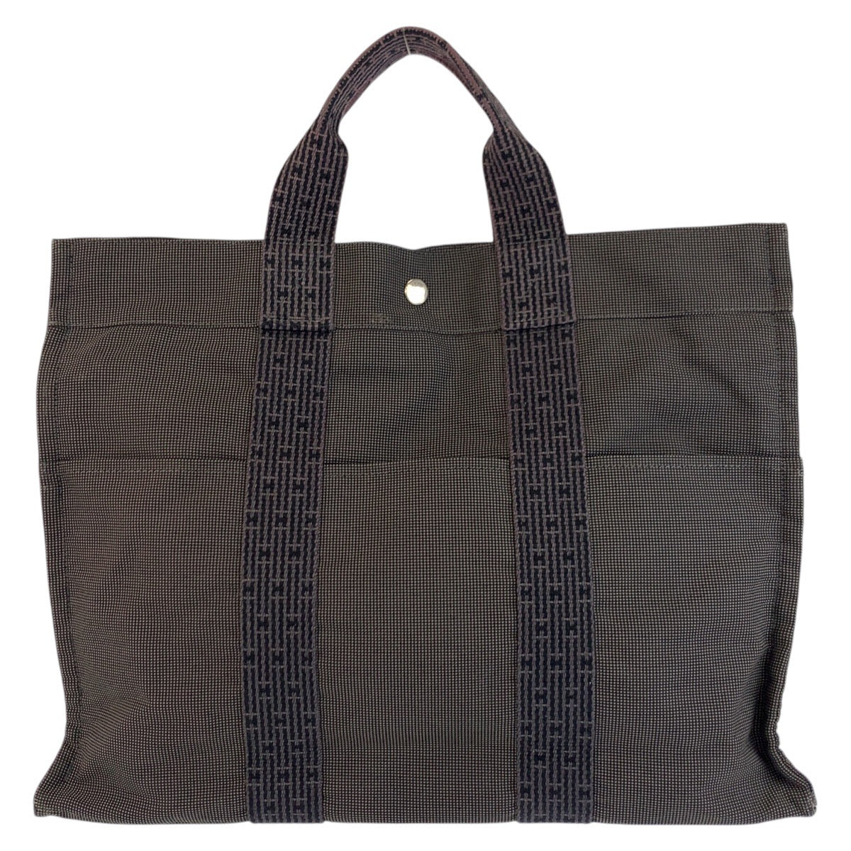 24030
HERMES エルメス エールラインMM グレー シルバー金具 ポリアミド / ポリエステル トートバッグ ハンドバッグ レディース ABP21