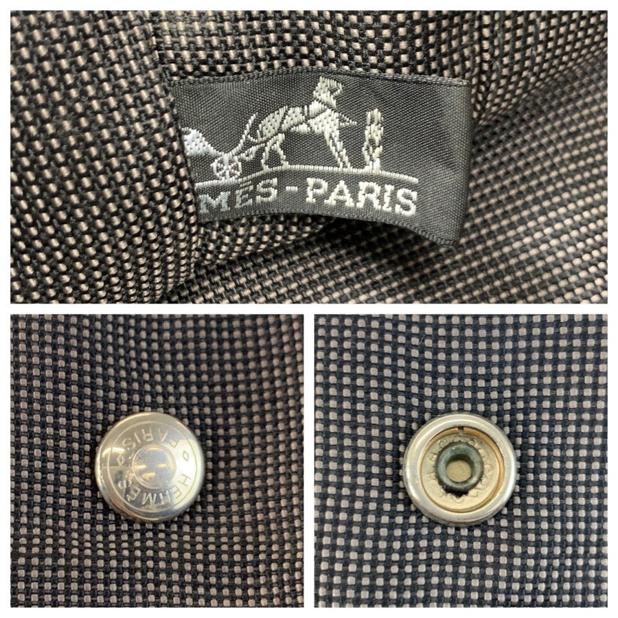 24030
HERMES エルメス エールラインMM グレー シルバー金具 ポリアミド / ポリエステル トートバッグ ハンドバッグ レディース ABP21