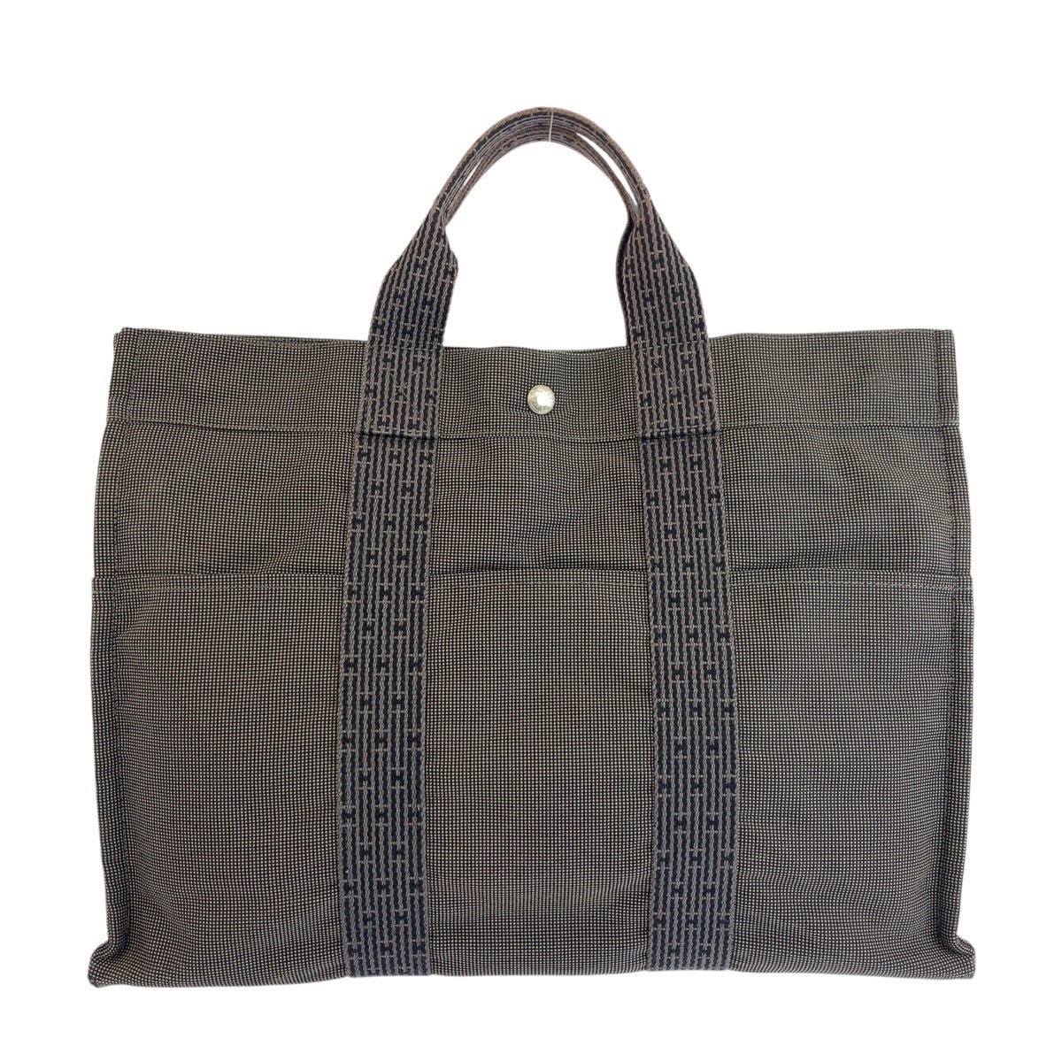 24032
HERMES エルメス エールラインMM グレー シルバー金具 ポリアミド / ポリエステル トートバッグ ハンドバッグ レディース AB21