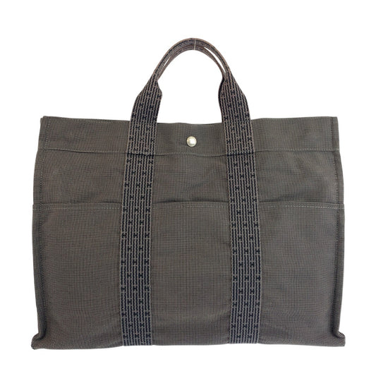 24032
HERMES エルメス エールラインMM グレー シルバー金具 ポリアミド / ポリエステル トートバッグ ハンドバッグ レディース AB21