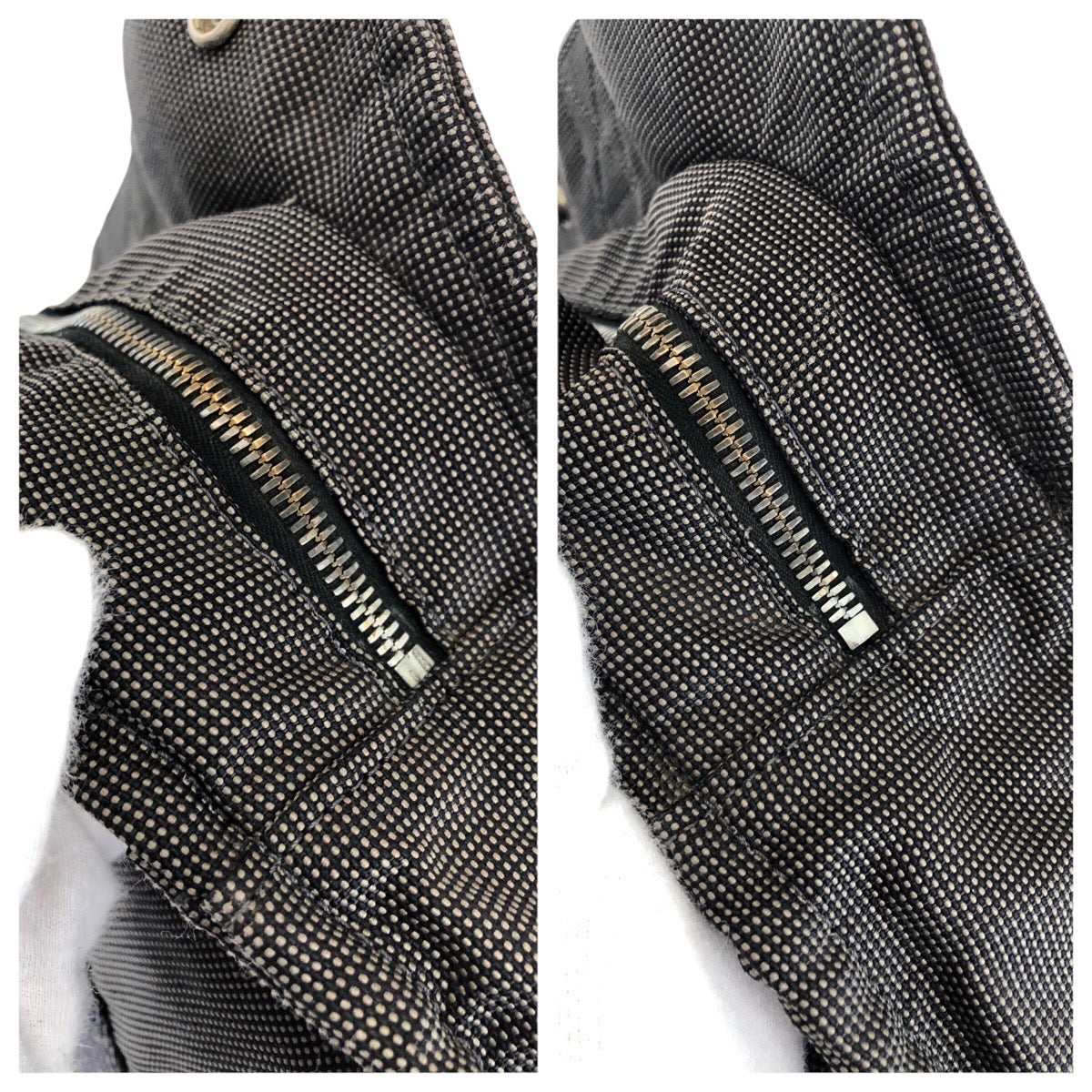 24036
HERMES エルメス エールライン MM グレー シルバー金具 ポリアミド / ポリエステル トートバッグ ハンドバッグ レディース ABP21