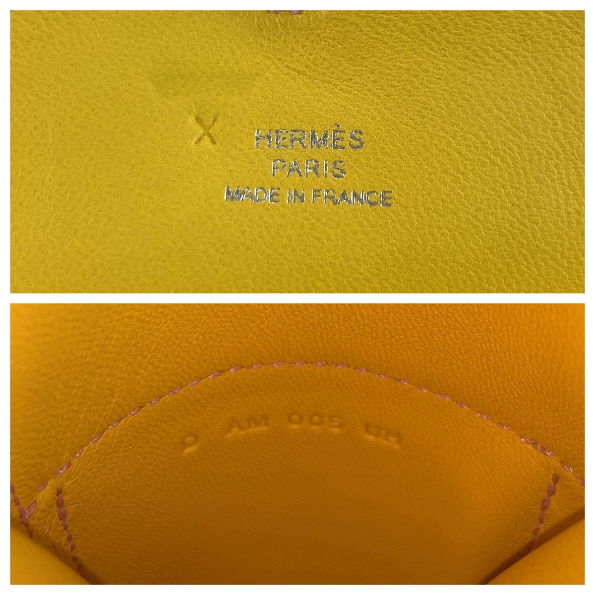 24037
HERMES エルメス イン ザ ループ トゥー ゴー PM イエロー シェーブル 携帯ケース フォンケース D刻印 レディース A42