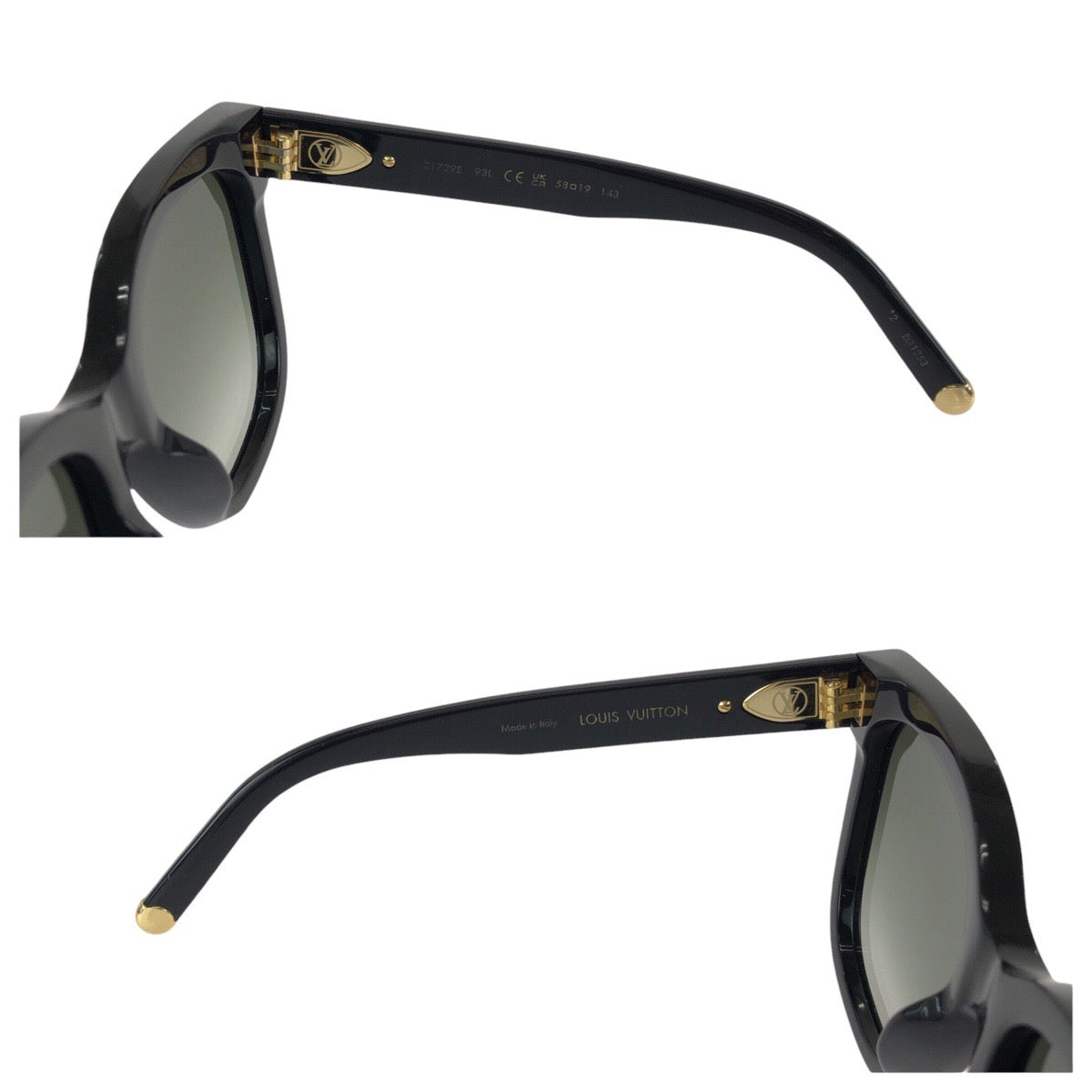 24038
LOUIS VUITTON ルイヴィトン サングラス マイ モノグラム キャットアイ ブラック 黒 ゴールド金具 プラスチック Z1729E 93L 58□19 143 サングラス メガネ 男女兼用 フォックス レディース A42