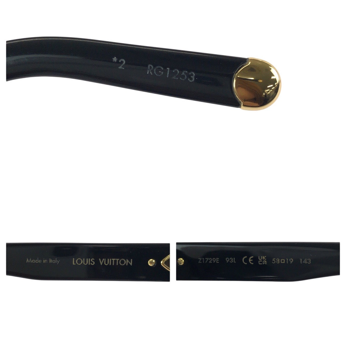24038
LOUIS VUITTON ルイヴィトン サングラス マイ モノグラム キャットアイ ブラック 黒 ゴールド金具 プラスチック Z1729E 93L 58□19 143 サングラス メガネ 男女兼用 フォックス レディース A42