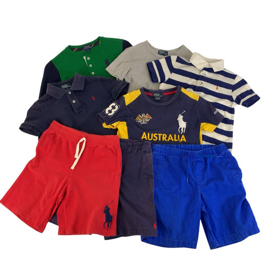 24039
POLO RALPH LAUREN ポロ ラルフローレン サイズ6〜7 マルチカラー コットン トップス パンツ 8点まとめ キッズ B15