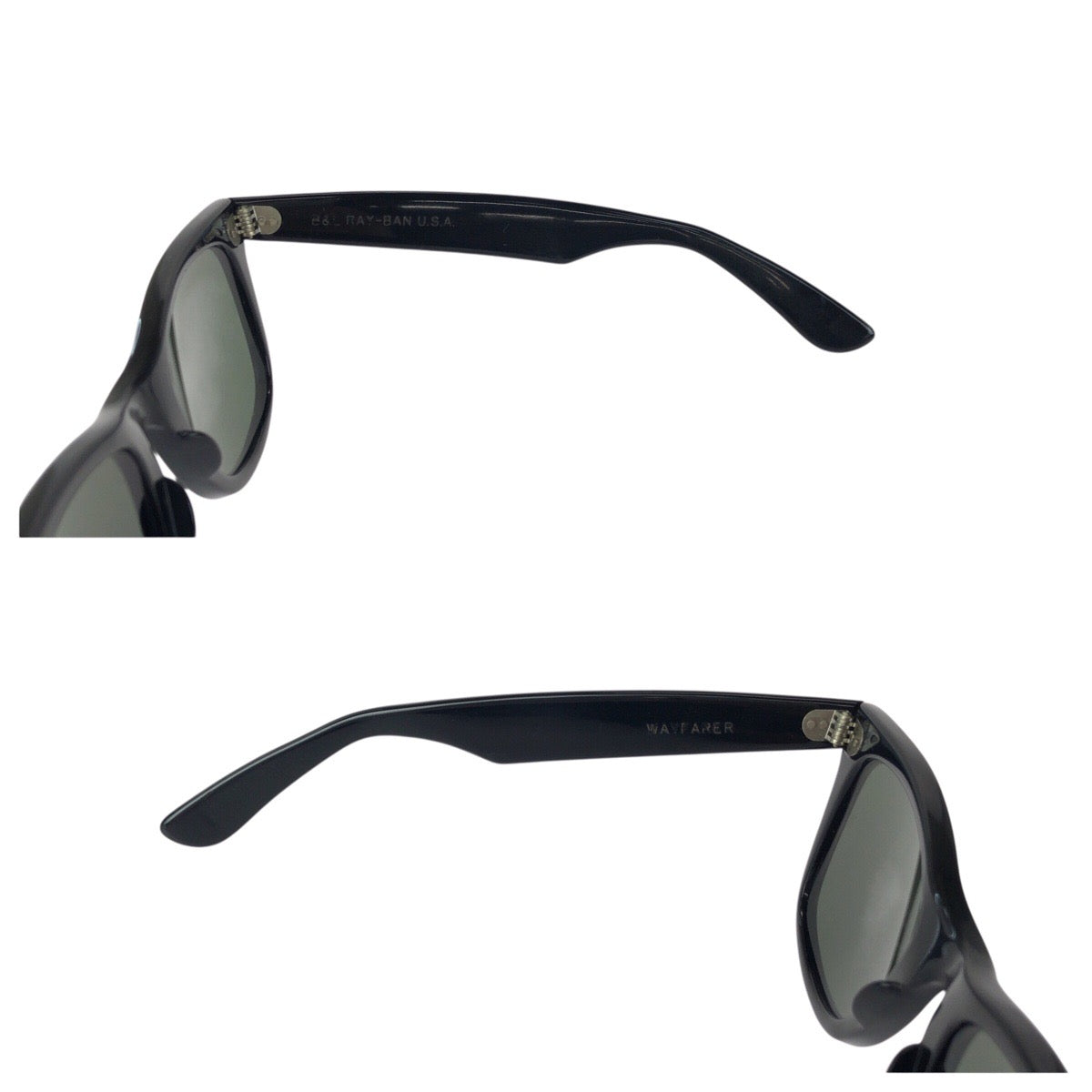 24057
Ray-Ban レイバン ヴィンテージ ボシュロム WAYFARER ブラック ダークグリーン プラスチック B&L 5022 サングラス メガネ 男女兼用 ウェリントン メンズ AB16