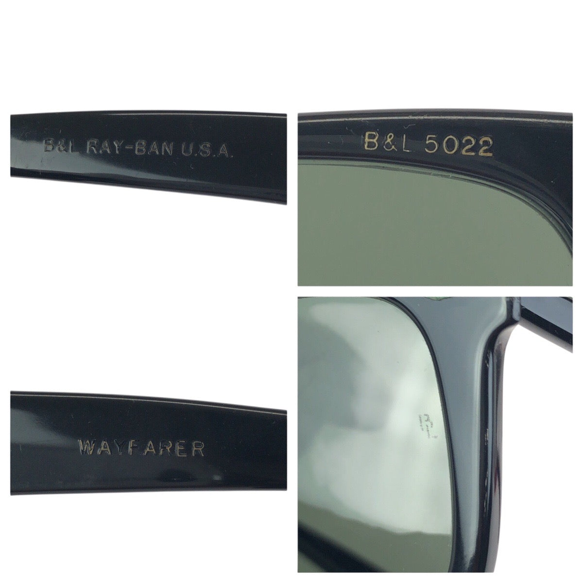 24057
Ray-Ban レイバン ヴィンテージ ボシュロム WAYFARER ブラック ダークグリーン プラスチック B&L 5022 サングラス メガネ 男女兼用 ウェリントン メンズ AB16