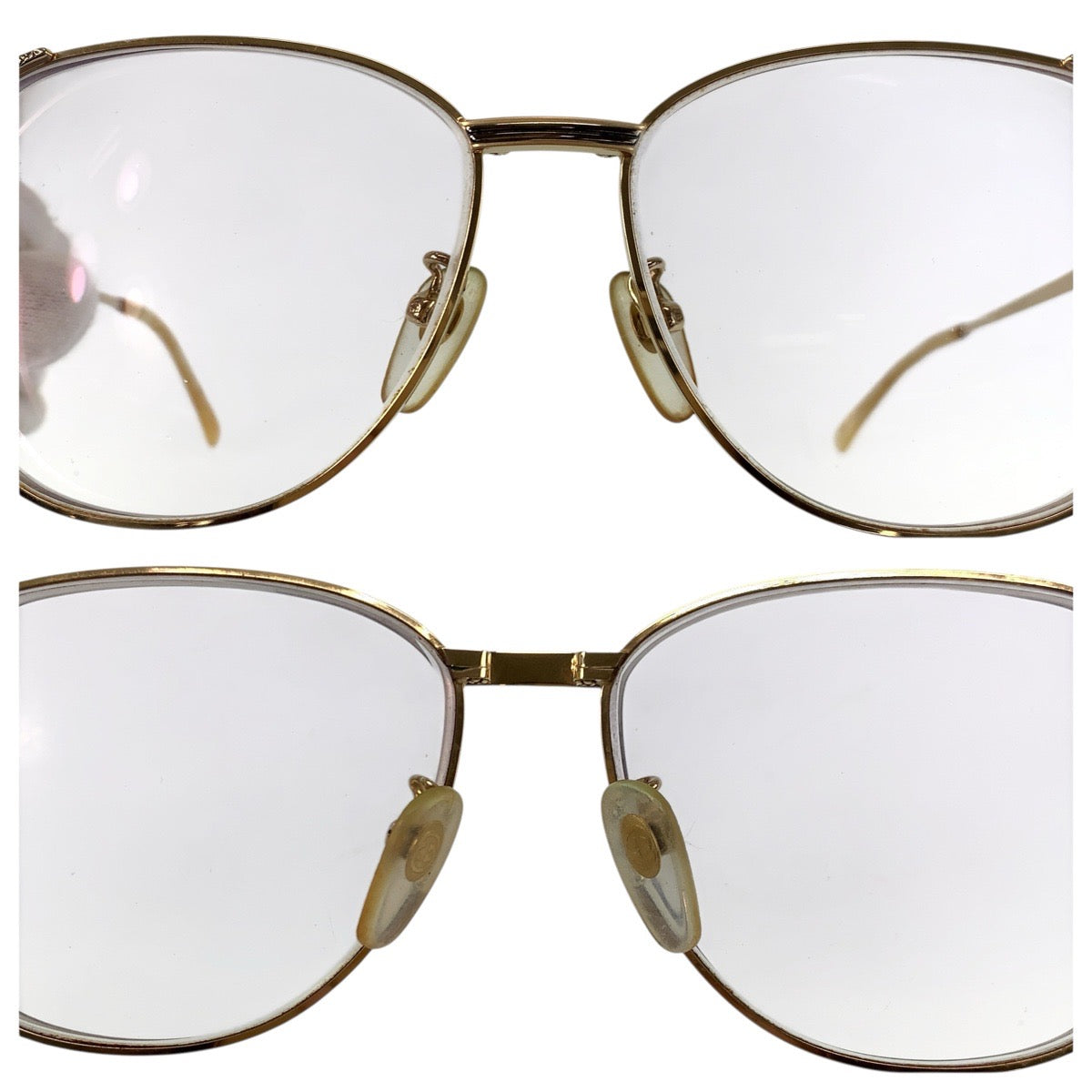 24058
GUCCI グッチ ゴールド メッキ GG3302 18KGF1/10 56□16 134 メガネ メガネフレームのみ レディース AB16