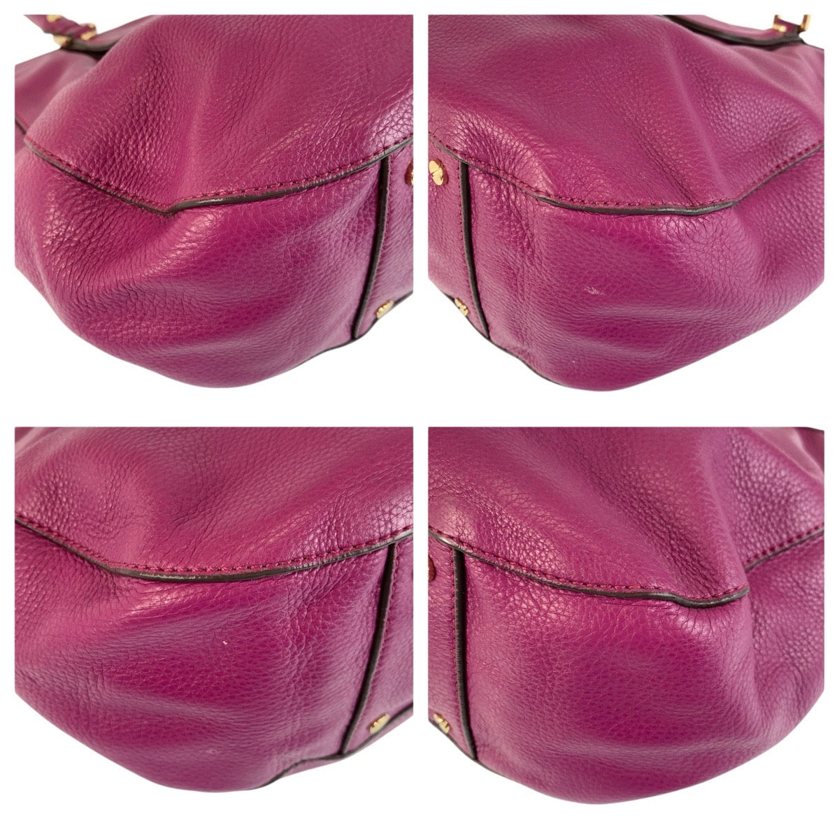 24060
Tory Burch トリーバーチ パープル ゴールド金具 レザー トートバッグ ショルダーバッグ 2way レディース AB7