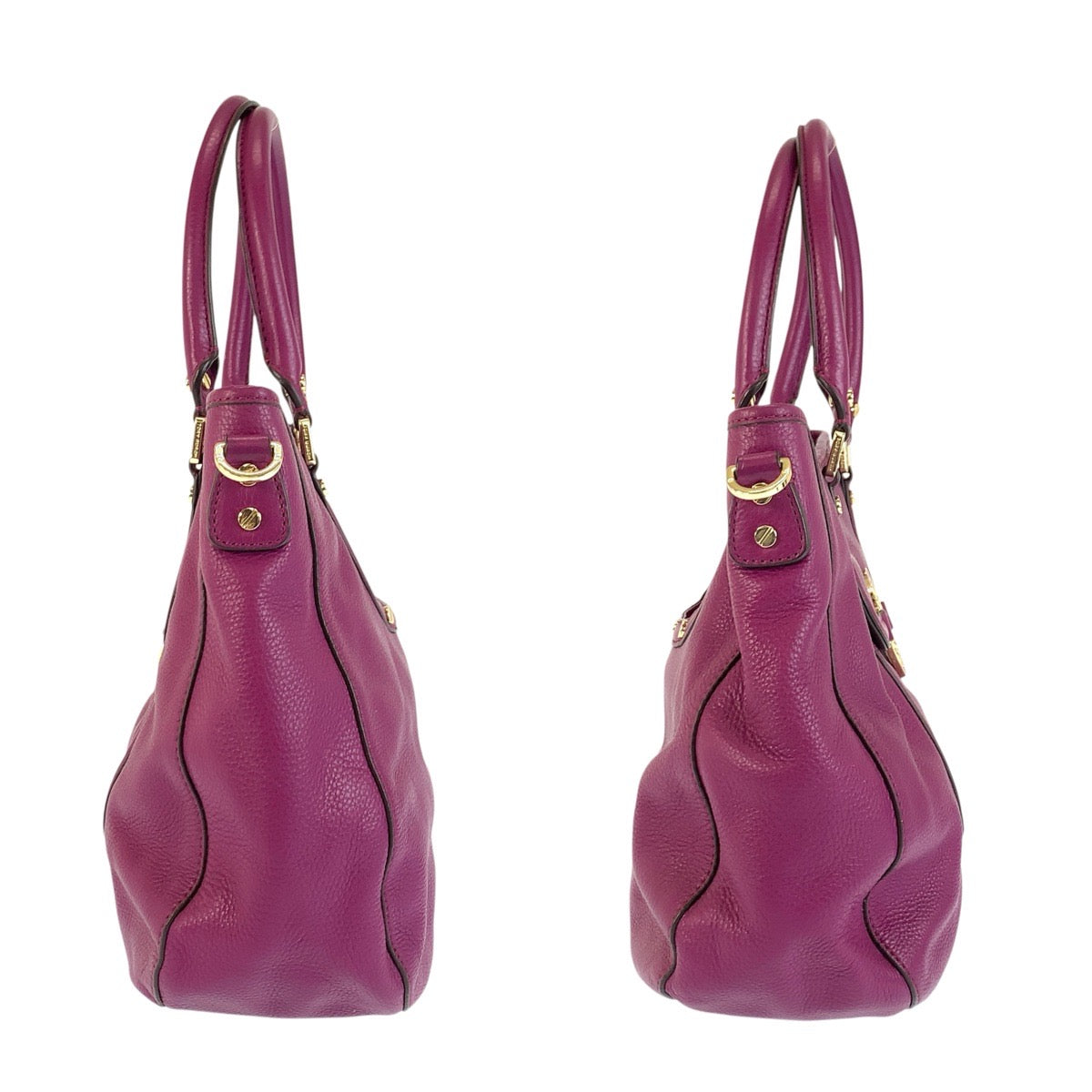 24060
Tory Burch トリーバーチ パープル ゴールド金具 レザー トートバッグ ショルダーバッグ 2way レディース AB7
