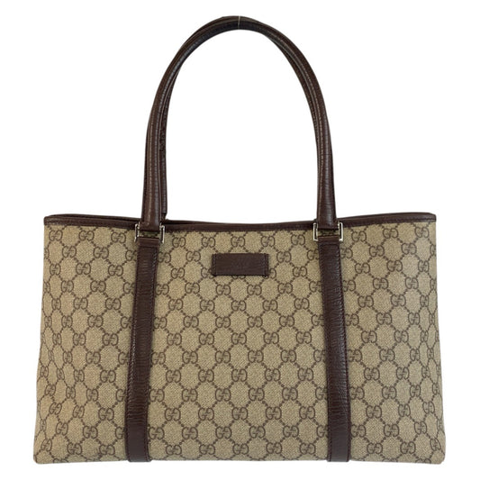 24061
GUCCI グッチ ベージュ ブラウン GGスプリームキャンバス / レザー 114595 トートバッグ ショルダーバッグ レディース AB35