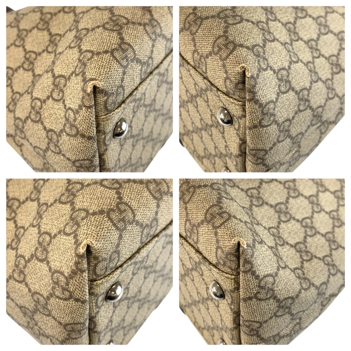 24061
GUCCI グッチ ベージュ ブラウン GGスプリームキャンバス / レザー 114595 トートバッグ ショルダーバッグ レディース AB35
