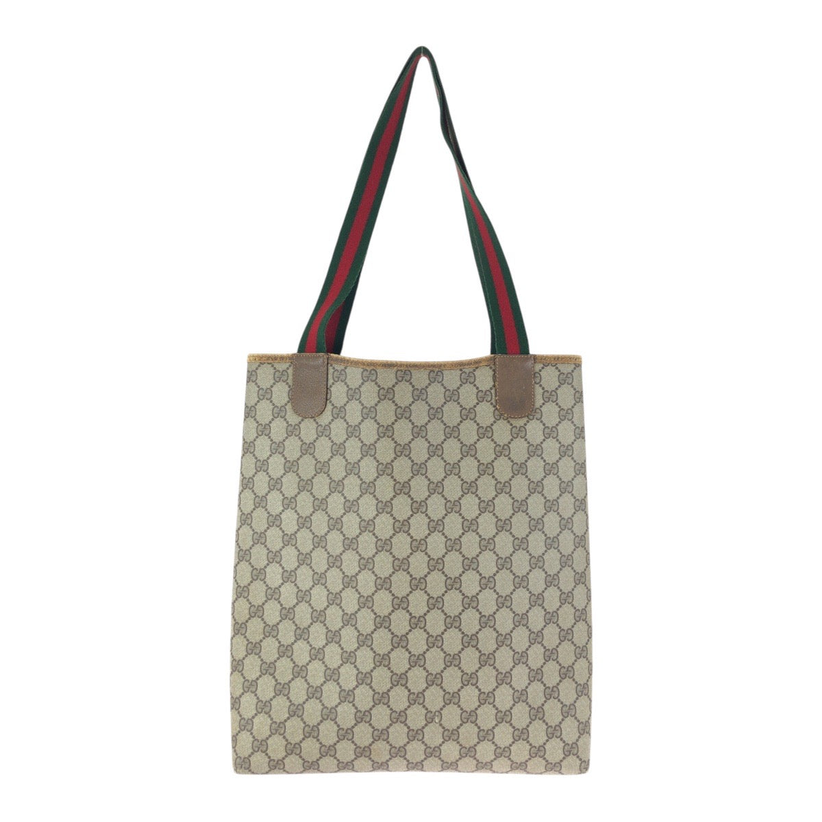 24062
GUCCI グッチ ヴィンテージ シェリーライン ベージュ グレー GGスプリームキャンバス 39 02 003 トートバッグ ショルダーバッグ レディース AB24