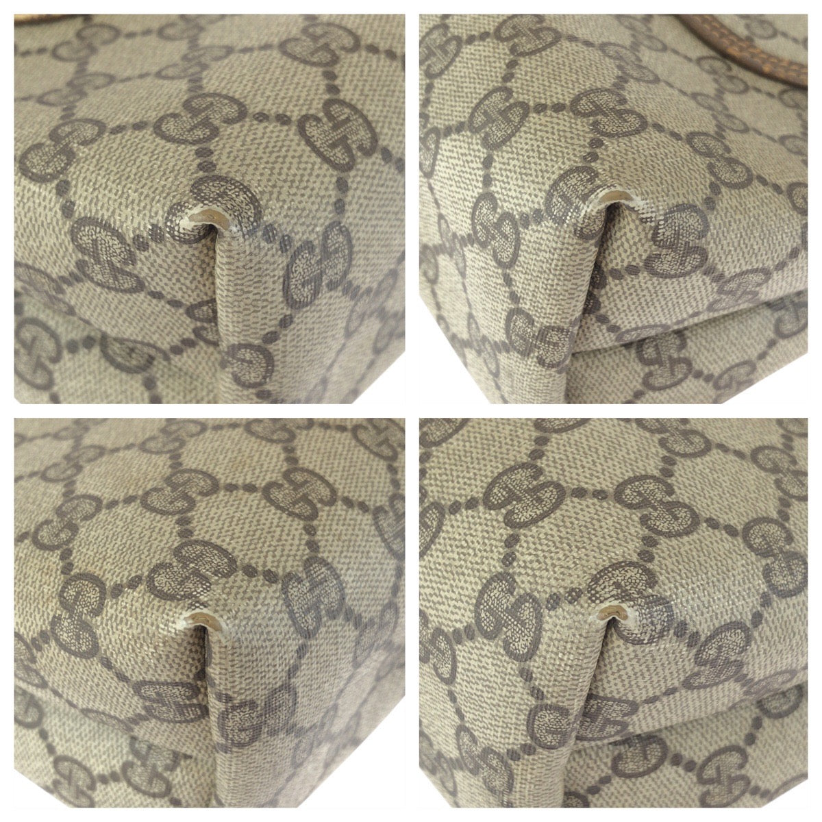 24062
GUCCI グッチ ヴィンテージ シェリーライン ベージュ グレー GGスプリームキャンバス 39 02 003 トートバッグ ショルダーバッグ レディース AB24