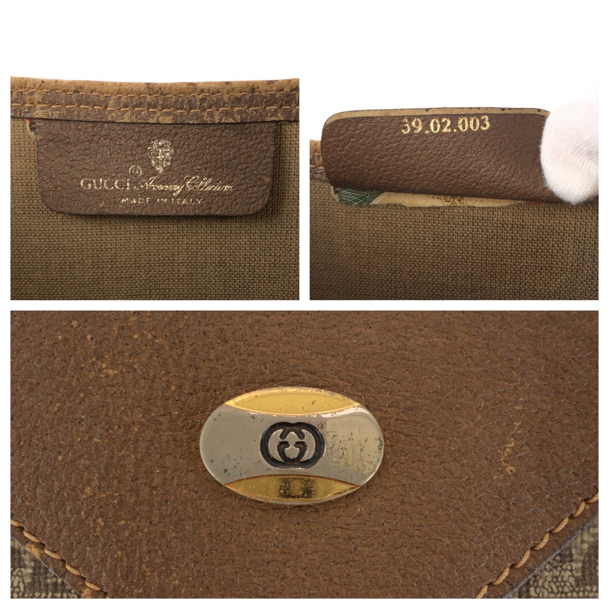 24062
GUCCI グッチ ヴィンテージ シェリーライン ベージュ グレー GGスプリームキャンバス 39 02 003 トートバッグ ショルダーバッグ レディース AB24