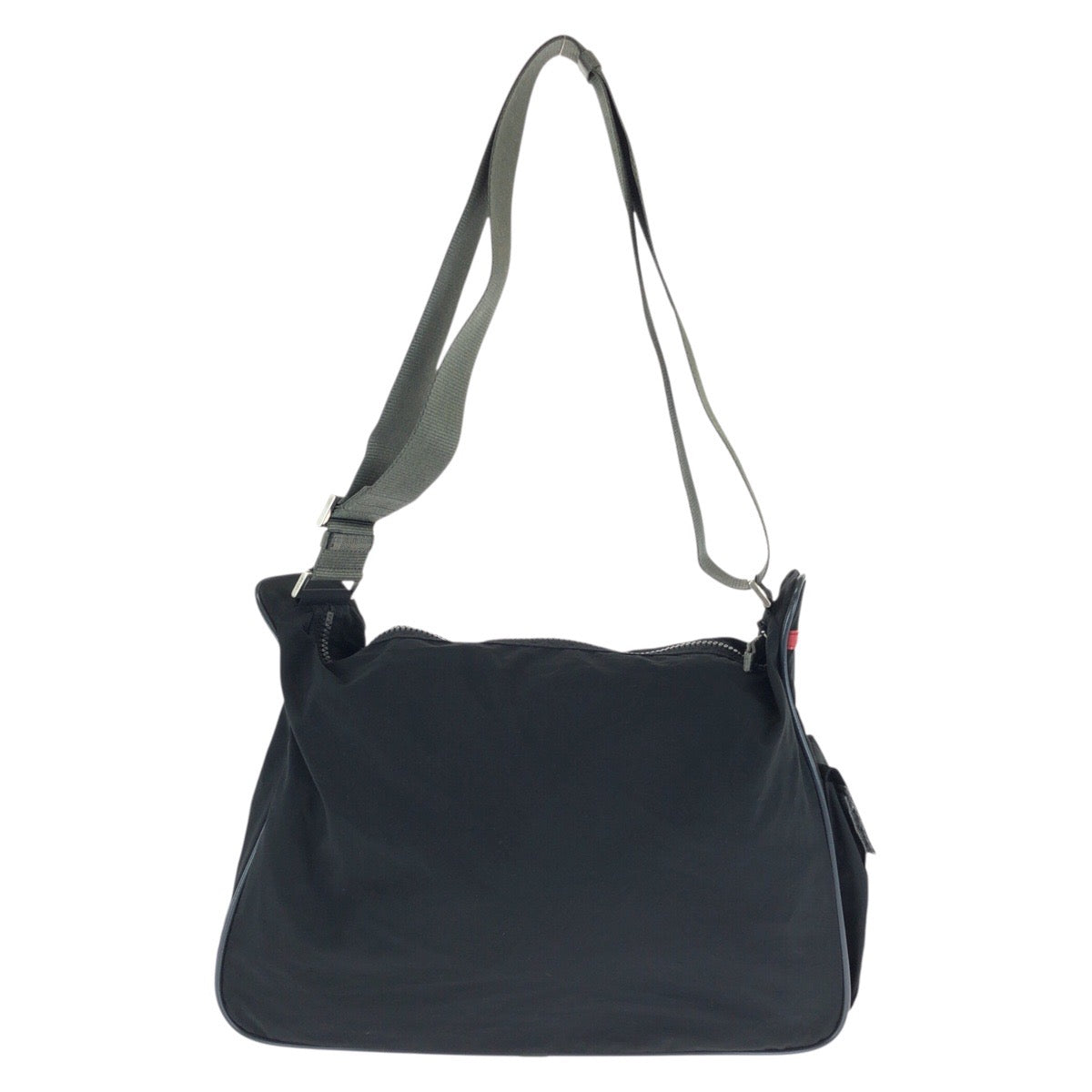 24063
PRADA SPORTS プラダスポーツ スポーツライン ブラック グレー シルバー金具 ナイロン ショルダーバッグ メッセンジャーバッグ レディース ABP28